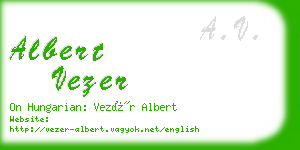 albert vezer business card